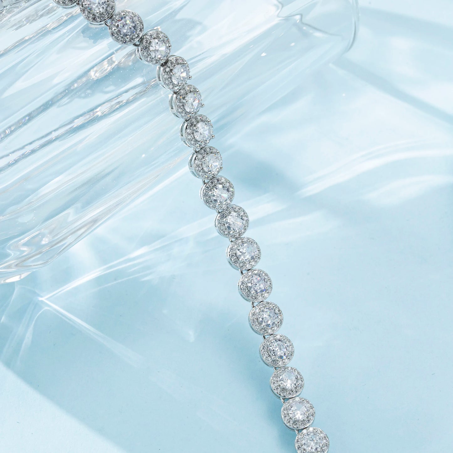 Tennis Necklace for Women Men Silver White Gold Plated Full Zircon Moissanite Tennis Chain Zircon Necklace For Men Gift