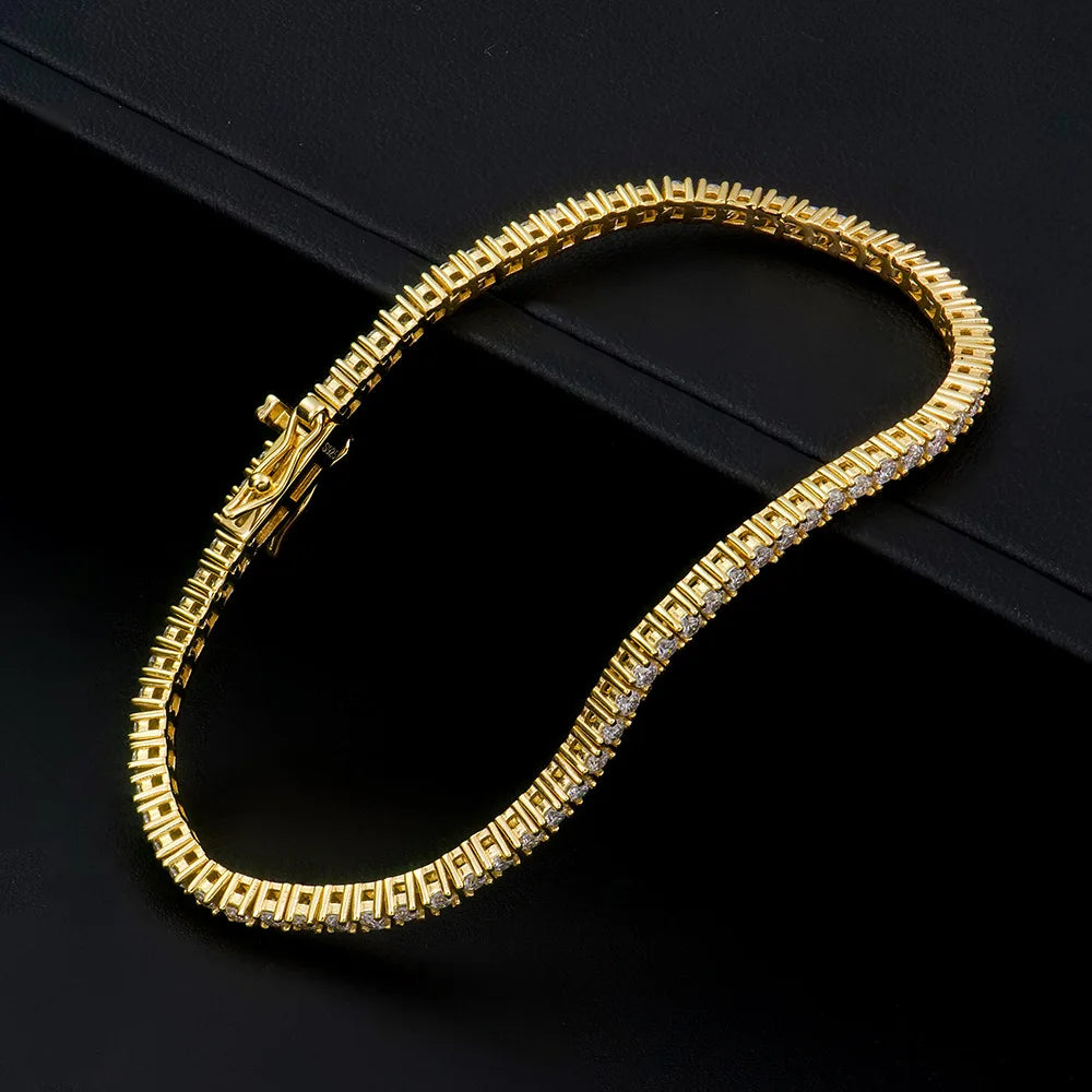 Factory Price D VVS1 Moissanite Tennis Bracelet 925 Sterling Silver Single Row Classics with GRA Bracelets for Women Man Jewelry