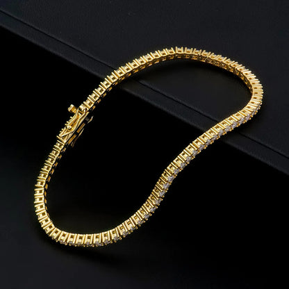 Factory Price D VVS1 Moissanite Tennis Bracelet 925 Sterling Silver Single Row Classics with GRA Bracelets for Women Man Jewelry