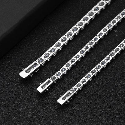 Factory Price D VVS1 Moissanite Tennis Bracelet 925 Sterling Silver Single Row Classics with GRA Bracelets for Women Man Jewelry