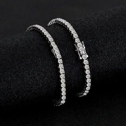 Factory Price D VVS1 Moissanite Tennis Bracelet 925 Sterling Silver Single Row Classics with GRA Bracelets for Women Man Jewelry