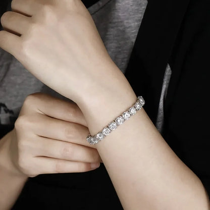 Factory Price D VVS1 Moissanite Tennis Bracelet 925 Sterling Silver Single Row Classics with GRA Bracelets for Women Man Jewelry