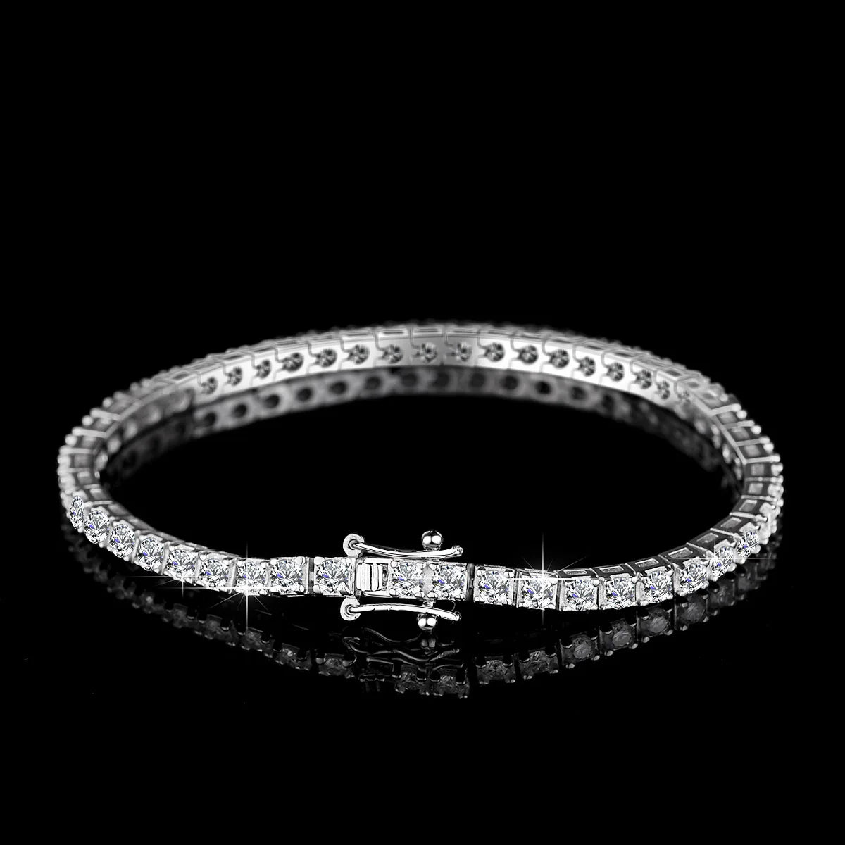 Factory Price D VVS1 Moissanite Tennis Bracelet 925 Sterling Silver Single Row Classics with GRA Bracelets for Women Man Jewelry