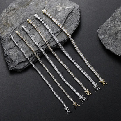 Factory Price D VVS1 Moissanite Tennis Bracelet 925 Sterling Silver Single Row Classics with GRA Bracelets for Women Man Jewelry